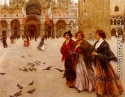 The Afternoon Stroll, St. Mark's, Venice - Vincenzo Migliaro