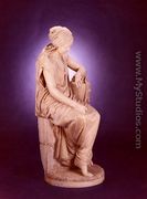 A Large Marble Seated Figure Of Ruth - Girolamo Masini