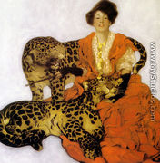 Woman with Leopards - Sarah Stilwell Weber