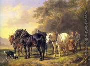 A Plough Team at Rest - Wouterus Verschuur