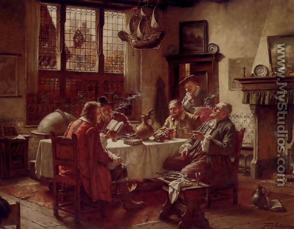 A Literary Gathering - Fritz Wagner
