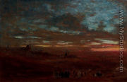 A view of Cairo at sunset - Albert Goodwin