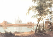 View of the Taj Mahal at Agra taken from the opposite side of the River Jumna - Thomas Daniell