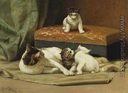 A Cat with her Kittens - John Henry Dolph