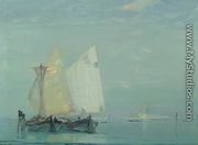 View of ships near Venice, 1918 - Oliver Dennett  Grover