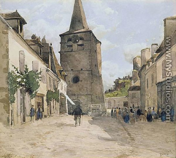 View of Hérisson-sur-Allier, 1876 - Henri Joseph  Harpignies