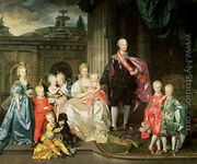 Leopold I, Grand-duke of Tuscany (1747-92) (later Leopold II, Emperor of Austria, 1790-92) with his wife Maria Ludovica and their children including Franz (later Emperor Franz II), 1776 45 Leopold II of Austria (1747-92) with his wife Maria Ludovica an - Johann Zoffany
