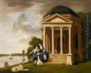 David Garrick (1717-79) and his Wife by his Temple to Shakespeare at Hampton, c.1762 - Johann Zoffany