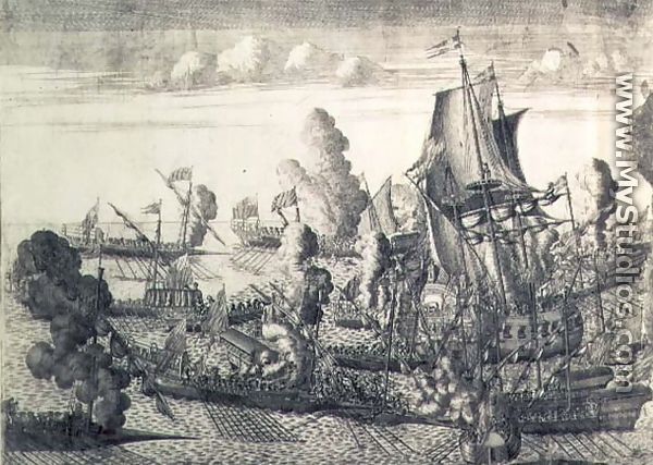 Battle off Cape Gangut (Hanko) on 25th July 1714, 1715 - Alexei Fyodorovich Zubov