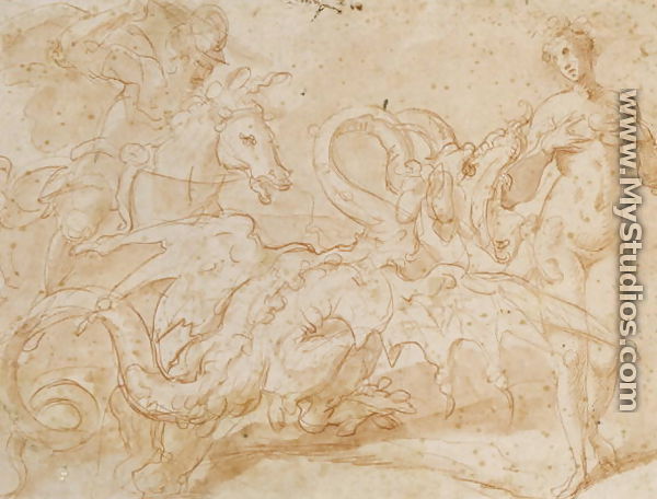 Perseus Rescues Andromeda - Federico Zuccaro
