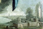 Detail of a town from The Immaculate Conception - Francisco De Zurbaran