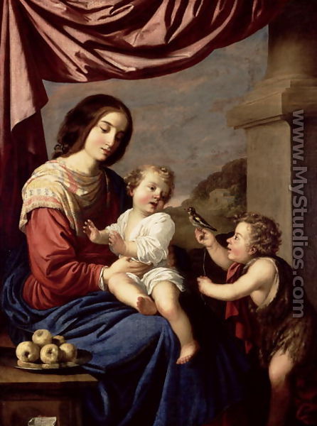 Madonna and Child with the Infant St. John, c.1658 - Francisco De Zurbaran