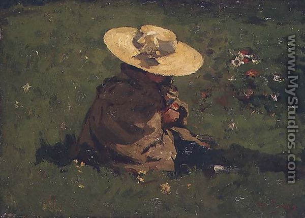 Girl in the grass, c.1895 - Willem de Zwart