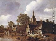 A Village by a River - Cornelis van Zwieten