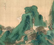 Mountainous landscape from an album of Figures, Landscape and Architecture, 1740 - Yuan Yao