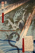 Wakashima Gonemon and the Bell, from Tales of the floating world on eastern brocade, 1867 - Tsukioka Yoshitoshi