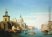 Entrance to the Grand Canal, Venice, with the Church of Santa Maria della Salute - Jules Romain Youant