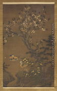 Mandarin Ducks under Peach Blossoms, Yuan Dynasty - (attr. to) Yuan, Wang