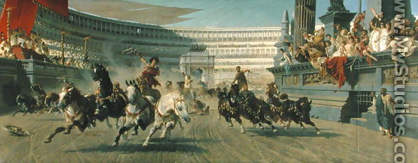 The Chariot Race, c.1882 - Alexander von Wagner