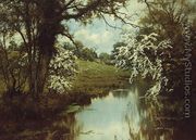 Where Spreading Hawthorns Gaily Bloom - Edward Wilkins Waite