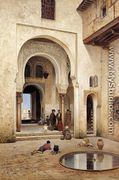  A courtyard in Alhambra, 1889 - Frans Wilhelm  Odelmark