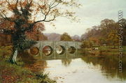 A Day in Late Autumn, Old Box Hill Bridge, Surrey - Edward Wilkins Waite
