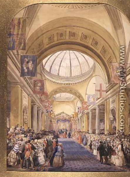 Visit of Queen Victoria to the Royal Exchange, Manchester in 1851 - Edmund Walker