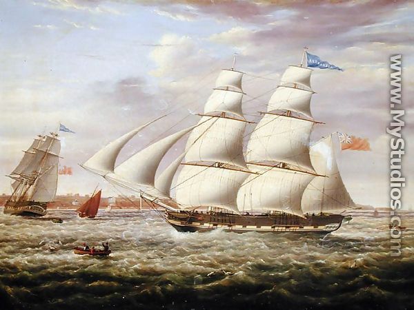 The Barque Andromeda in Two Positions, 1831 - Samuel Walters