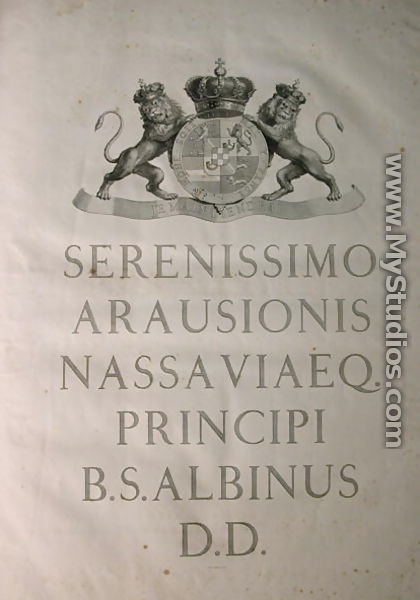 Albinus I, Dedication page, from 
