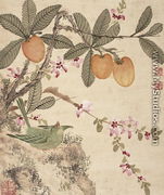 One of a series of paintings of birds and fruit, late 19th century 2 - Guoche Wang
