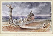 England lost by night on Holbeach Marsh, from a sketch-book of the All-England Cricket Tour, 1851/2 - Nicholas (Felix) Wanostrocht