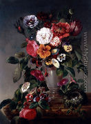 Still Life of Various Flowers in an Urn - James Charles Ward