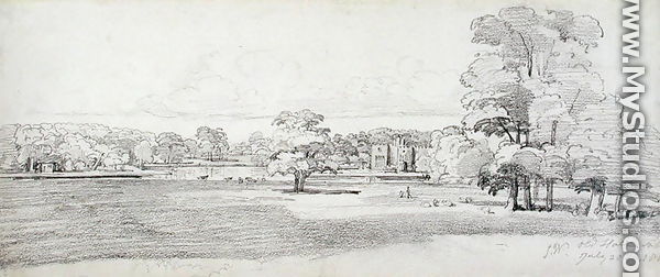 The Old Hall, Tabley, Surrounded by Parkland, 20th July 1814 - James Ward