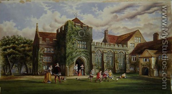 Elizabethan Children Playing Football - James Ward