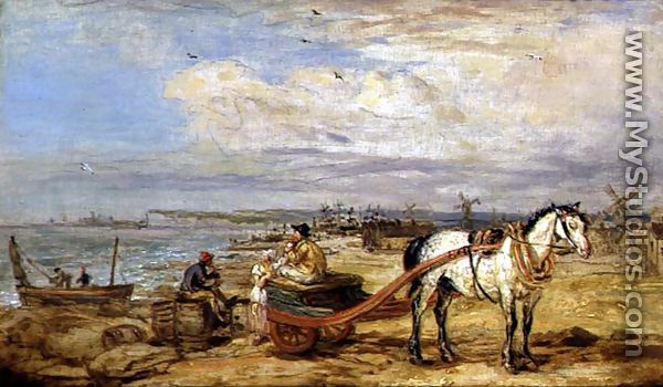 Fisherfolk on the Beach - James Ward