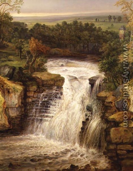 The Falls of the Clyde after a Flood - James Ward