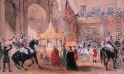 The Lord Mayor Standing Ready to Greet Queen Victoria (1819-1901) at Temple Bar in 1837 - Henry Warren
