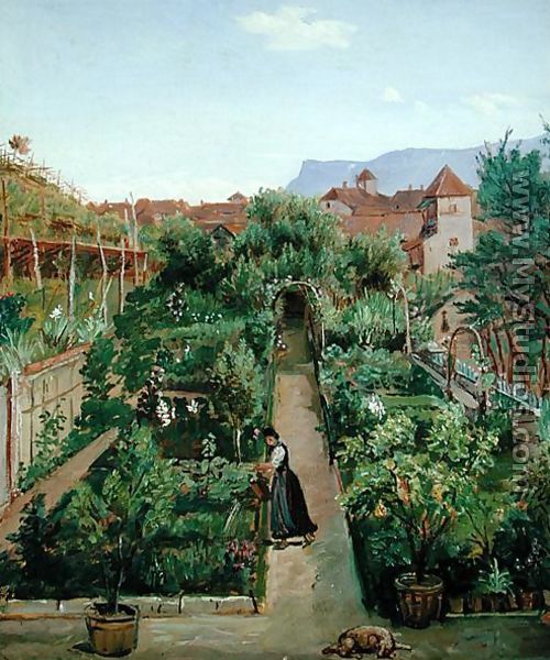 The Ottmannsgutes Flower Garden in Merano, c.1840 - Friedrich Wasmann