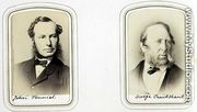 Portraits of Sir John Tenniel (1820-1914) and George Cruikshank (1792-1878) c.1860 - J.C. Watkins