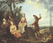 The Rustic Dance - Francois Louis Joseph Watteau
