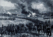 The rear-guard: General Custers division retiring from Mount Jackson, October 7th 1864, illustration from Battles and Leaders of the Civil War, edited by Robert Underwood Johnson and Clarence Clough Buel - Alfred R. Waud