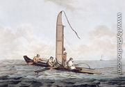 A Sailing Canoe of Otaheite, from Views in the South Seas, pub. 1792 - John Webber