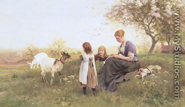 Feeding the Goats, 1870 - Otto Weber
