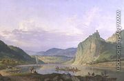 View of the Castle of Strekov with the River Elbe, 1839 - Carl Robert Croll