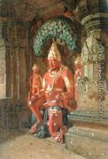 Vishnu Statue in the Indra Temple, 1874 - Piotr Petrovitch Weretshchagin