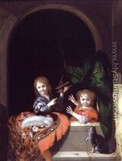 Two Children with a Mousetrap, 1692 - Adriaen Van Der Werff