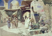 An Arab Street Scene - Carl Friedrich H. Werner
