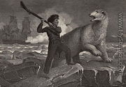Nelsons encounter with a Bear, illustration from The Life of Nelson by Robert Southey (1774-1843) first published 1813 - Richard Westall