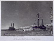 H.M. Ships Hecla & Griper in Winter Harbour, from Journal of a Voyage for the Discovery of a North West Passage from the Atlantic to the Pacific performed in the Years 1819-20, by William Edward Parry, published 1821 - William Westall