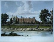 Eton College from the River, from History of Eton College, part of History of the Colleges, engraved by Joseph Constantine Stadler (fl.1780-1812) pub. by R. Ackermann, 1816 - William Westall